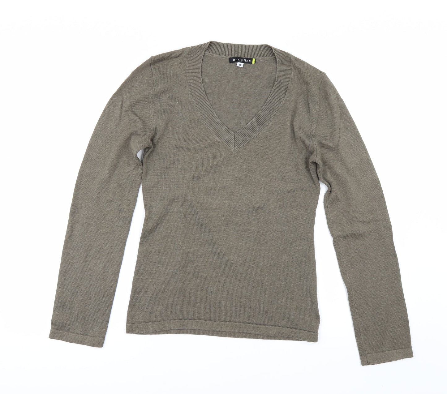 chrisline Womens Beige   Pullover Jumper Size S
