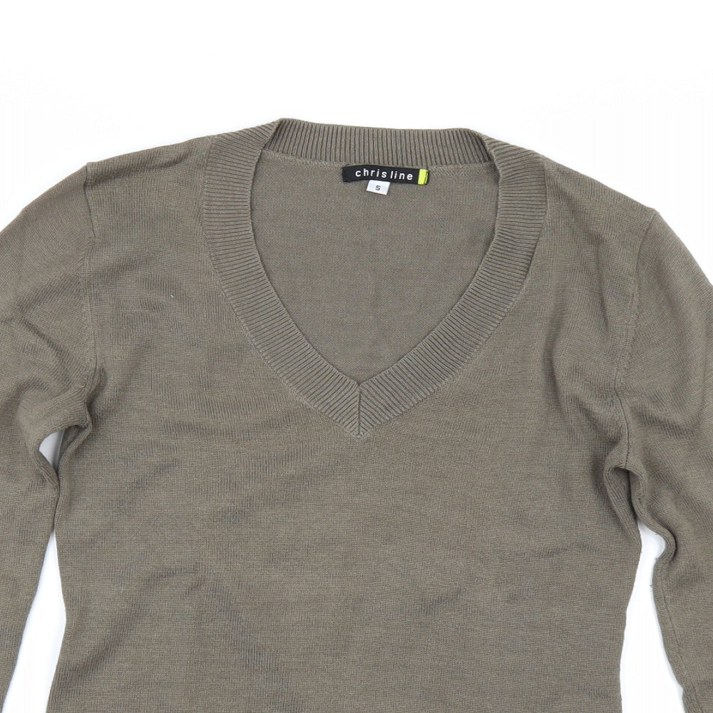 chrisline Womens Beige   Pullover Jumper Size S