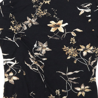Womens UK Size 12 afibel Black Basic T-Shirt