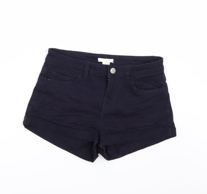 H&M Womens Blue   Hot Pants Shorts Size 4