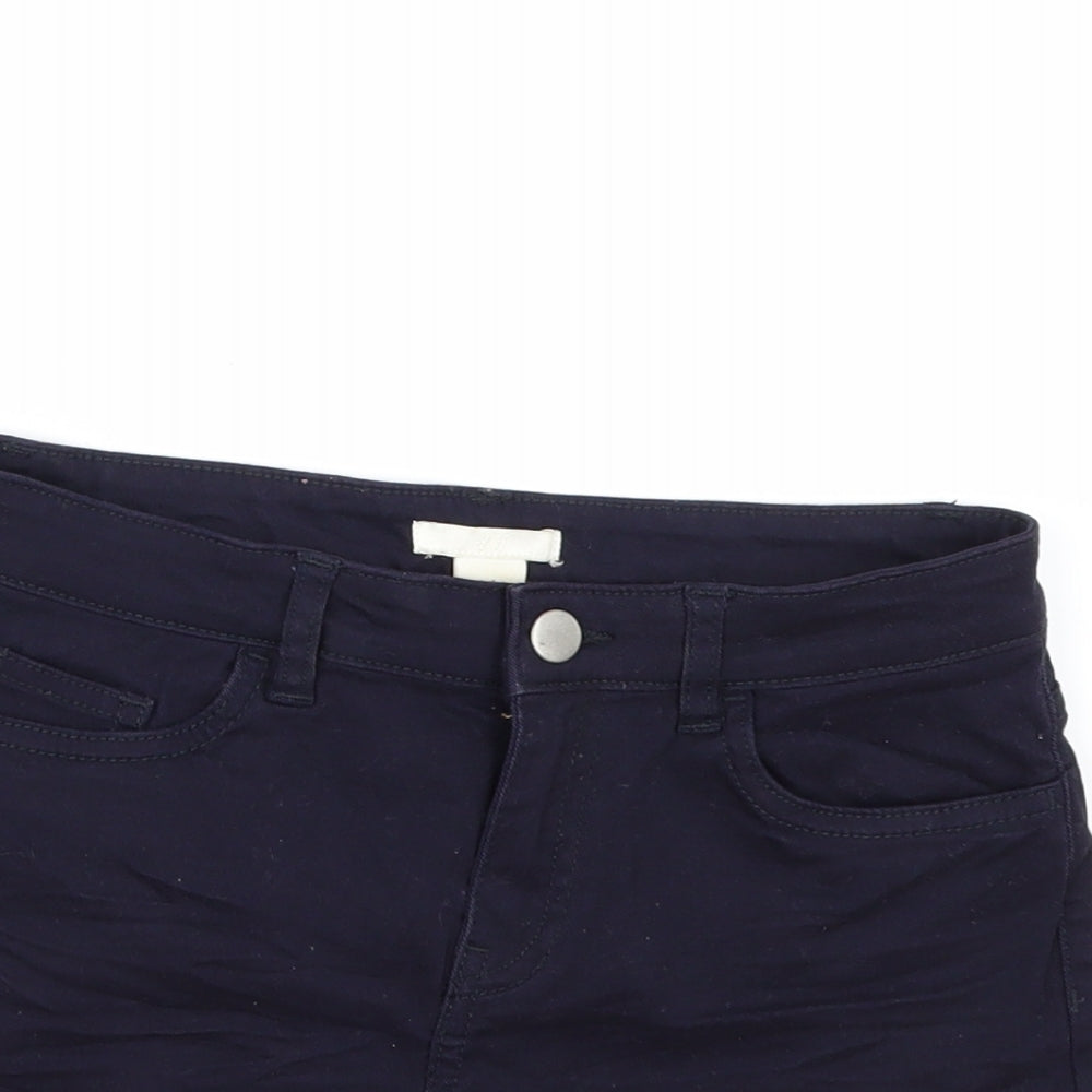 H&M Womens Blue   Hot Pants Shorts Size 4