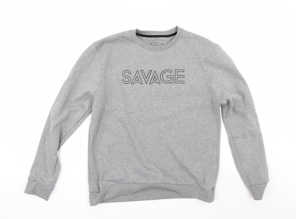 Carbon Womens Grey   Pullover Sweatshirt Size L