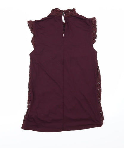 Womens UK Size 6 F&F Red Tunic T-Shirt