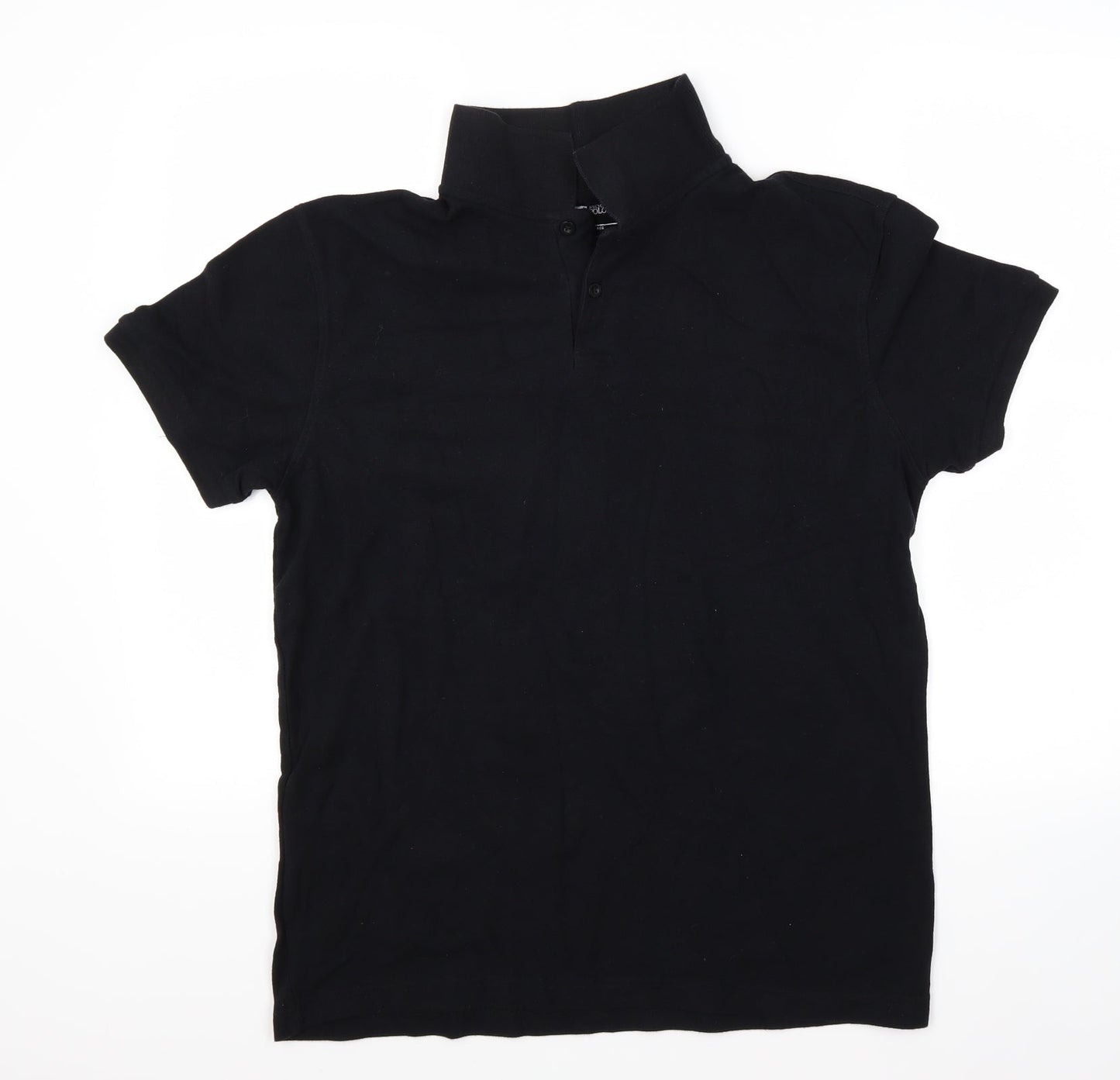 pique Mens Black    Polo Size L