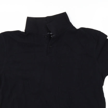 pique Mens Black    Polo Size L