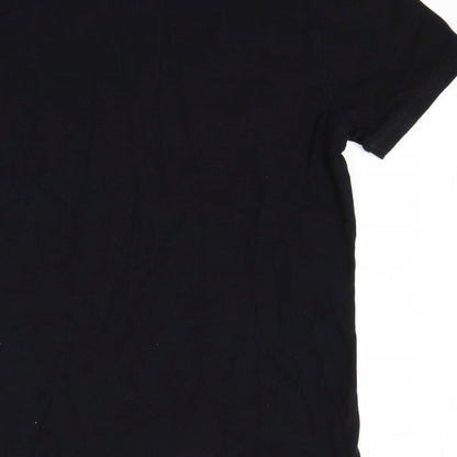 pique Mens Black    Polo Size L