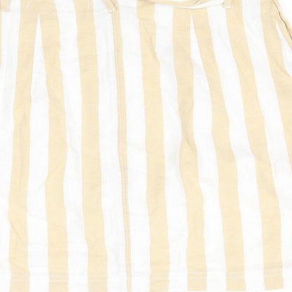Hollister Womens Yellow Striped  Mini Skirt Size M