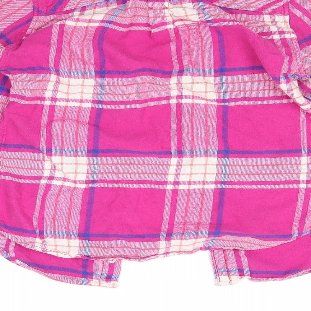 Womens UK Size XS American Eagle Outfitters Pink Basic Button-Up
