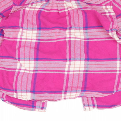 Womens UK Size XS American Eagle Outfitters Pink Basic Button-Up