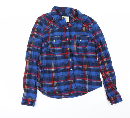 Mens UK Size M FOREVER 21 Blue  Button-Up Long Sleeve Casual Shirt
