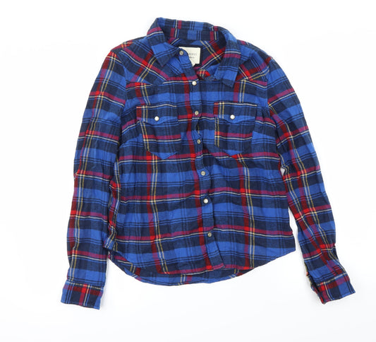 Mens UK Size M FOREVER 21 Blue  Button-Up Long Sleeve Casual Shirt