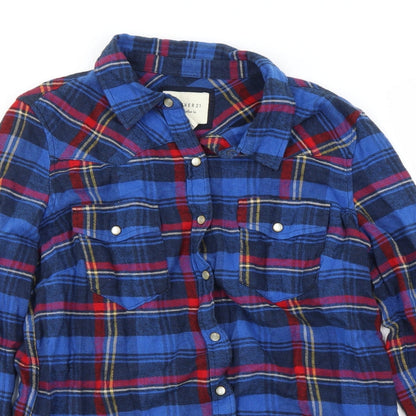 Mens UK Size M FOREVER 21 Blue  Button-Up Long Sleeve Casual Shirt