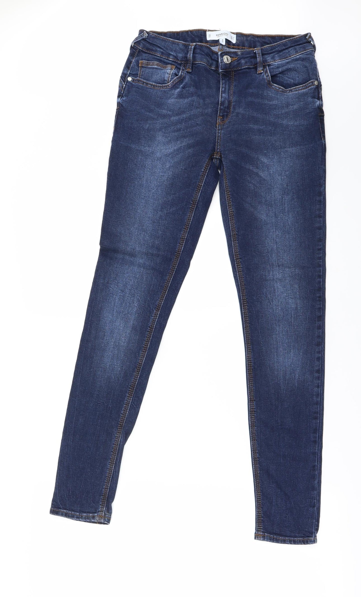 Mango Womens Blue   Straight Jeans Size 8 L29 in