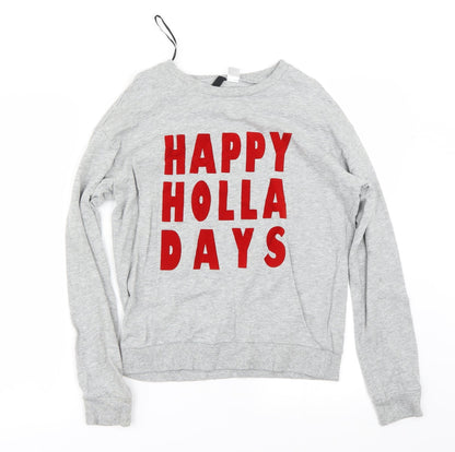 H&M Womens Grey   Pullover Jumper Size S
