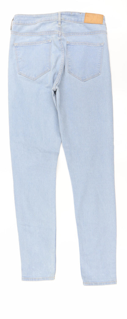 Womens UK Size 28 in H&M Regular Fit Skinny Blue Jeans