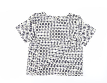 Womens UK Size 8 Miss Selfridge Grey Basic T-Shirt