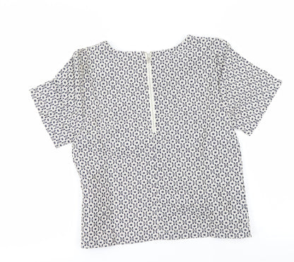 Womens UK Size 8 Miss Selfridge Grey Basic T-Shirt