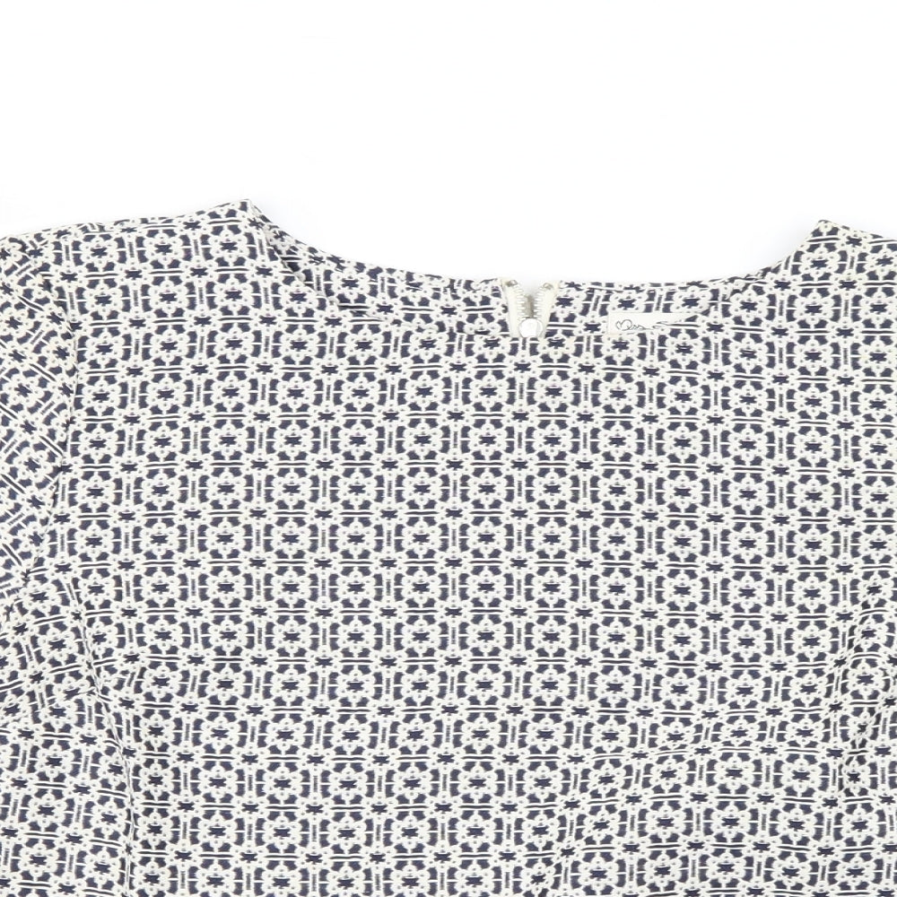 Womens UK Size 8 Miss Selfridge Grey Basic T-Shirt