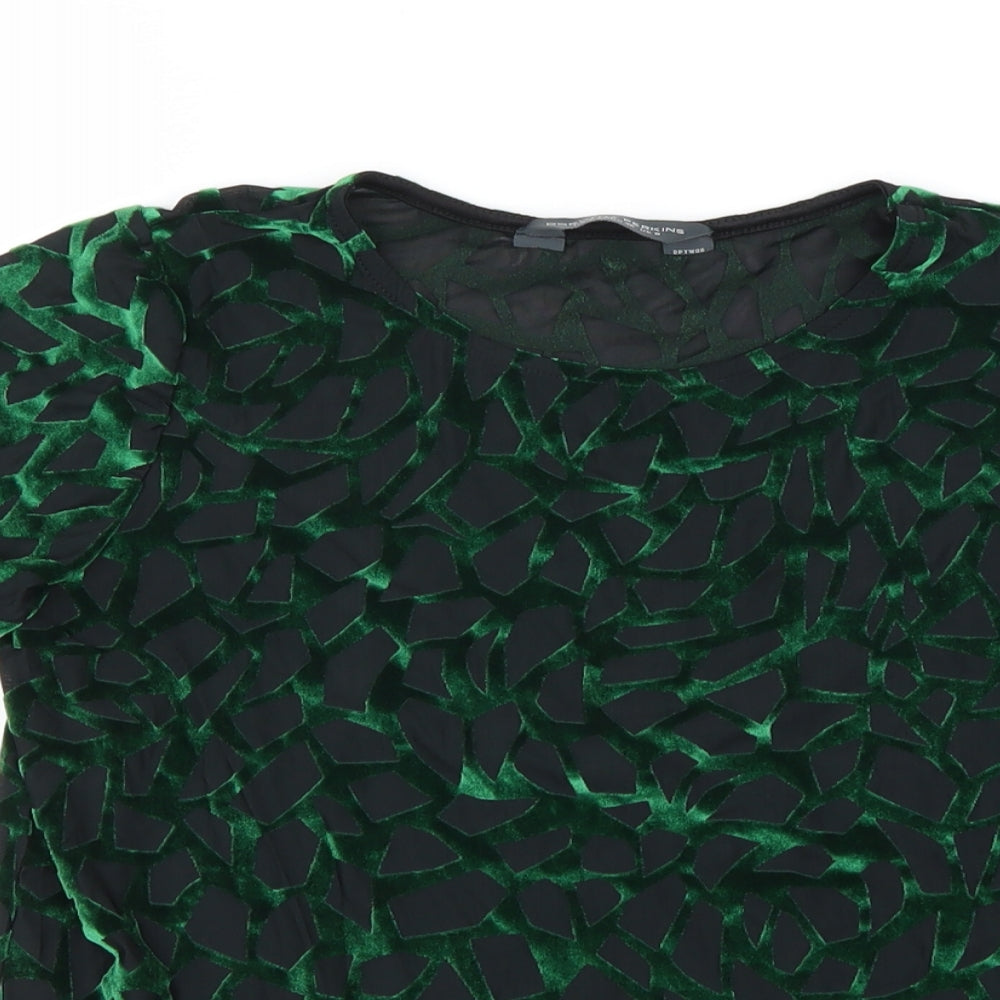 Womens UK Size 8 Dorothy Perkins Green Basic T-Shirt
