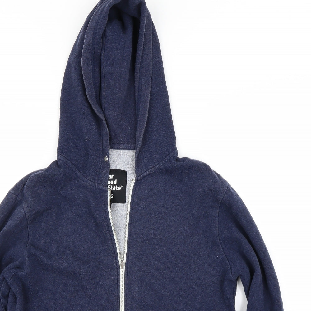 Cedar Wood State Mens Blue   Full Zip Jumper Size XS