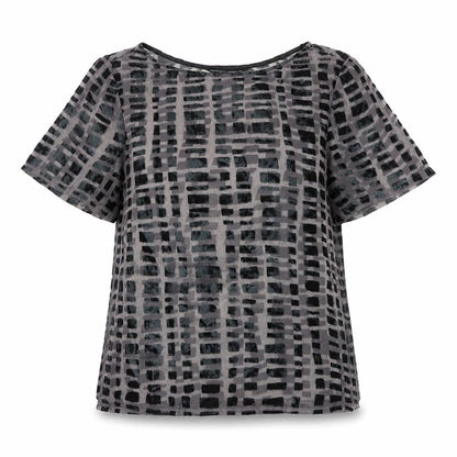 Womens UK Size 8 Dorothy Perkins Grey Basic Blouse