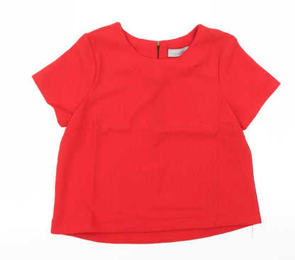 Dorothy Perkins Womens Red   Basic T-Shirt Size 8