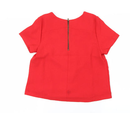 Dorothy Perkins Womens Red   Basic T-Shirt Size 8