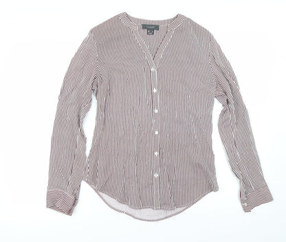 Primark Womens Purple Striped  Basic Button-Up Size 8