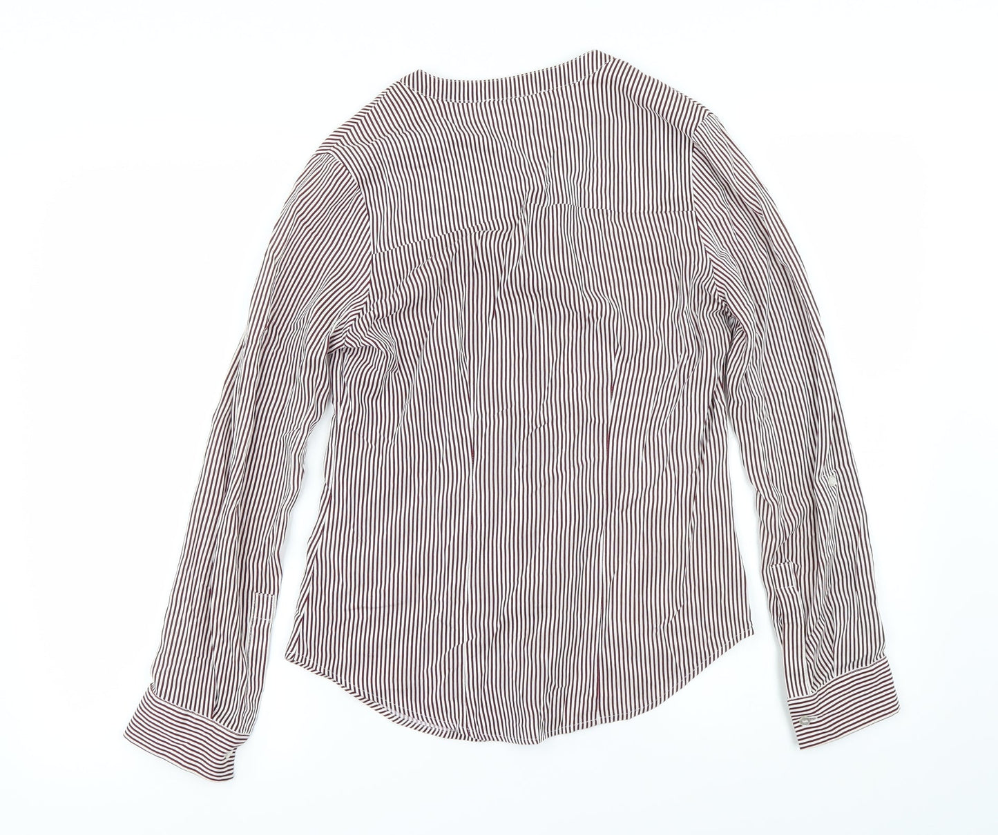 Primark Womens Purple Striped  Basic Button-Up Size 8