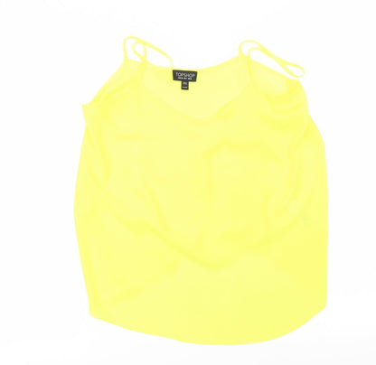 Womens UK Size 10 Topshop Yellow Basic Blouse