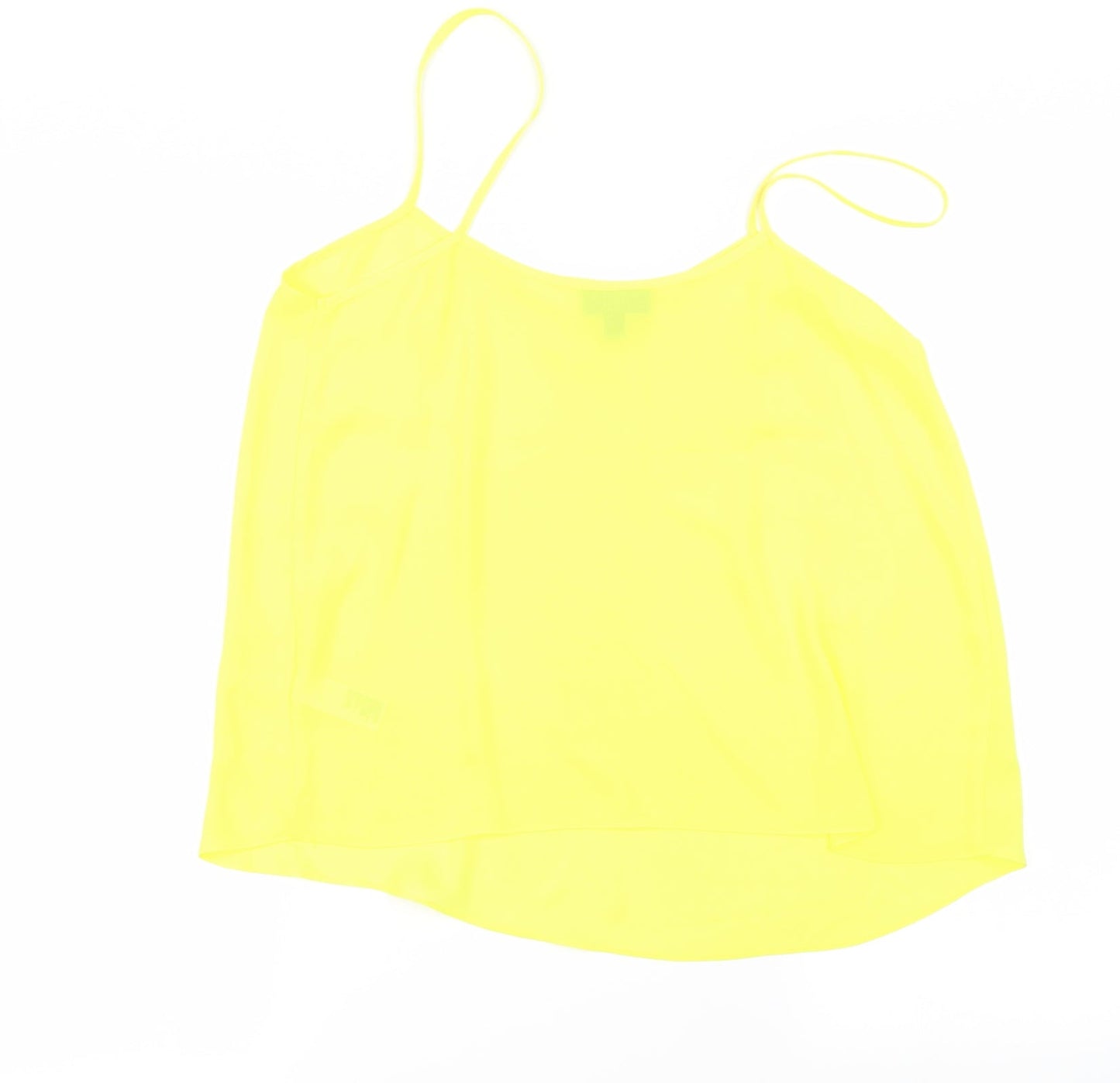 Womens UK Size 10 Topshop Yellow Basic Blouse