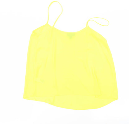 Womens UK Size 10 Topshop Yellow Basic Blouse