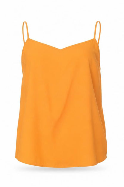 Womens UK Size 10 Topshop Orange Basic Blouse