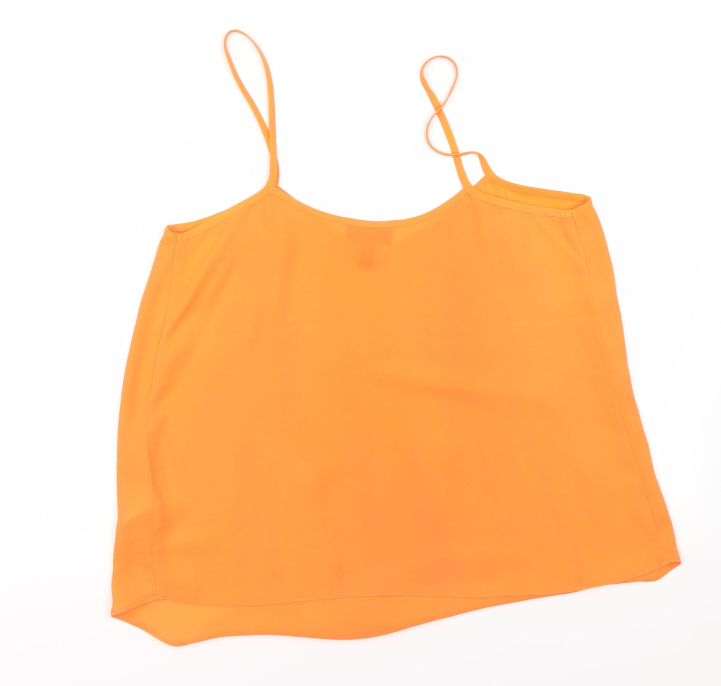Womens UK Size 10 Topshop Orange Basic Blouse