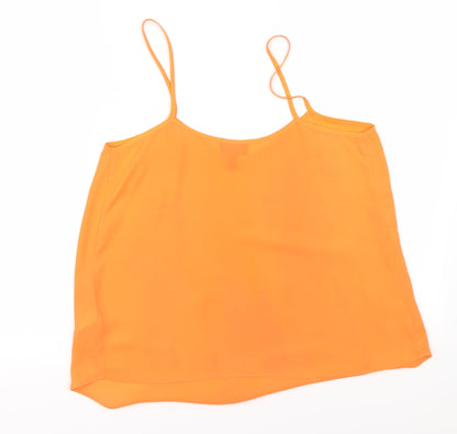 Womens UK Size 10 Topshop Orange Basic Blouse