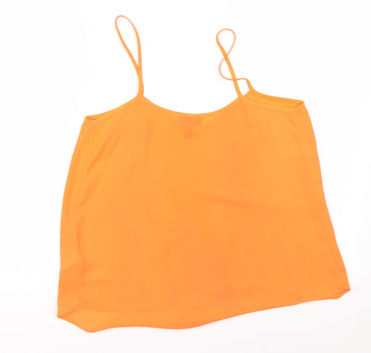 Womens UK Size 10 Topshop Orange Basic Blouse
