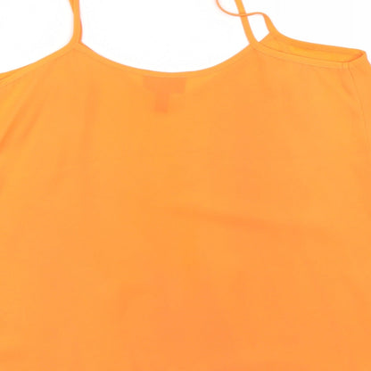 Womens UK Size 10 Topshop Orange Basic Blouse