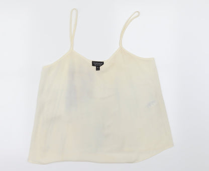 Womens UK Size 10 Topshop Ivory Basic Blouse