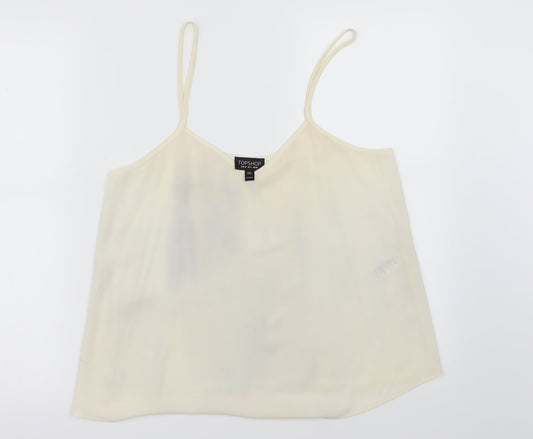 Womens UK Size 10 Topshop Ivory Basic Blouse