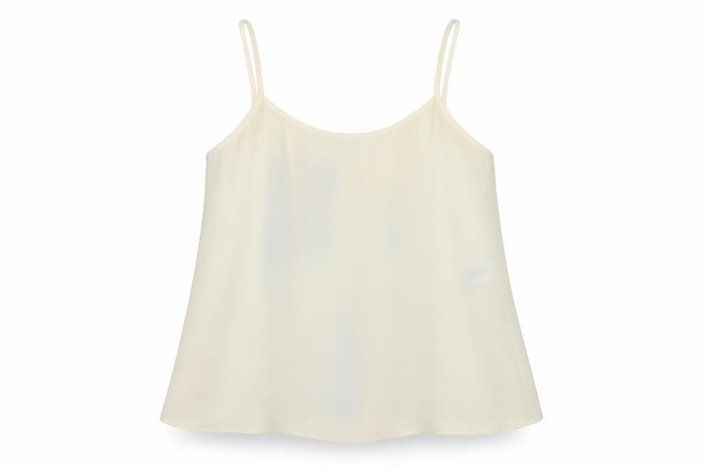 Womens UK Size 10 Topshop Ivory Basic Blouse