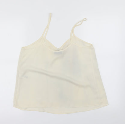 Womens UK Size 10 Topshop Ivory Basic Blouse