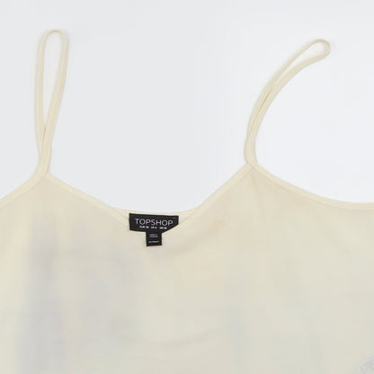 Womens UK Size 10 Topshop Ivory Basic Blouse