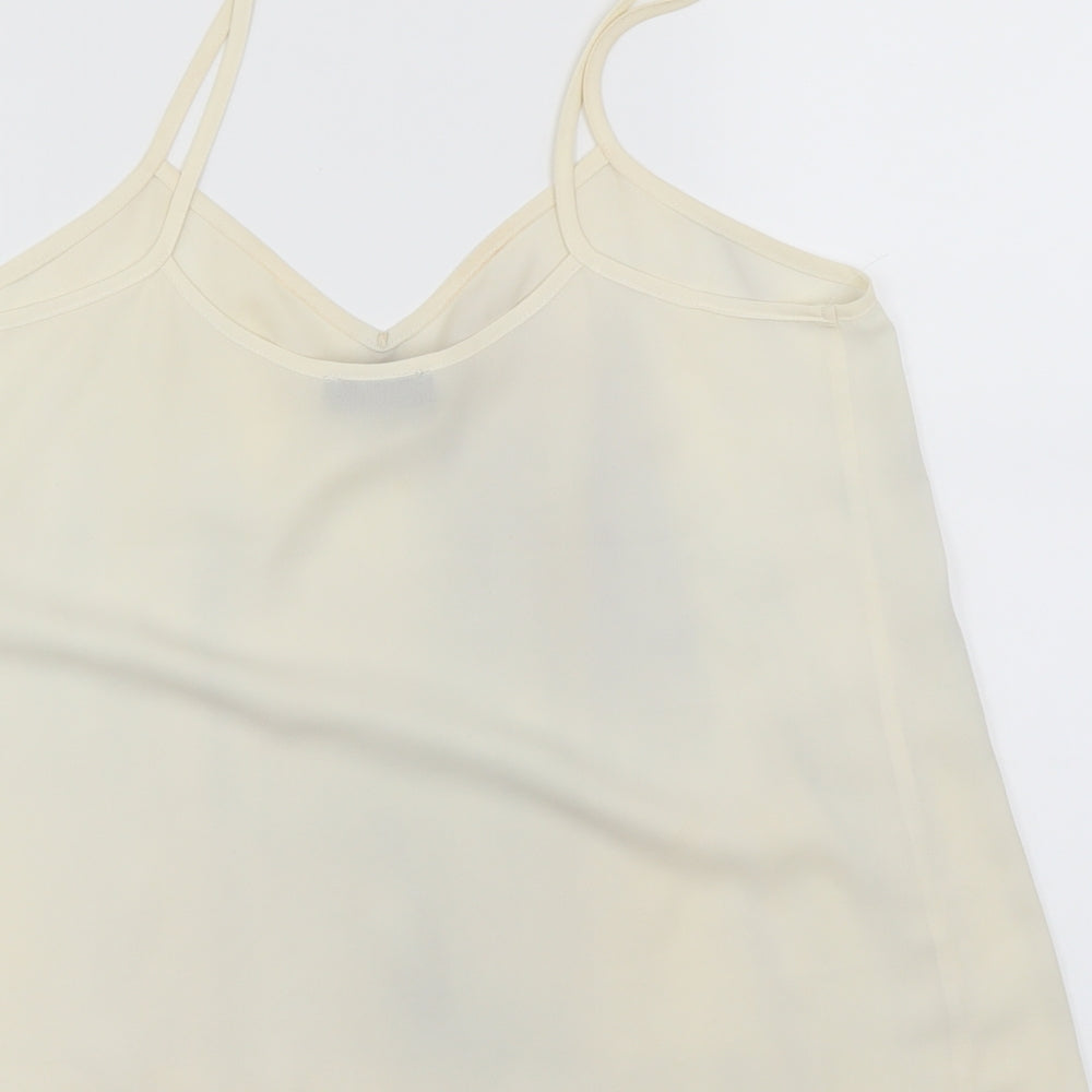 Womens UK Size 10 Topshop Ivory Basic Blouse