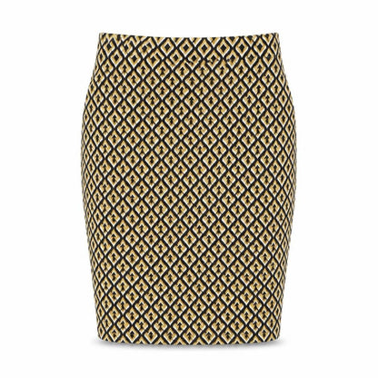 Primark Womens Yellow Check  A-Line Skirt Size 8