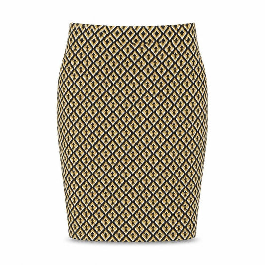 Primark Womens Yellow Check  A-Line Skirt Size 8