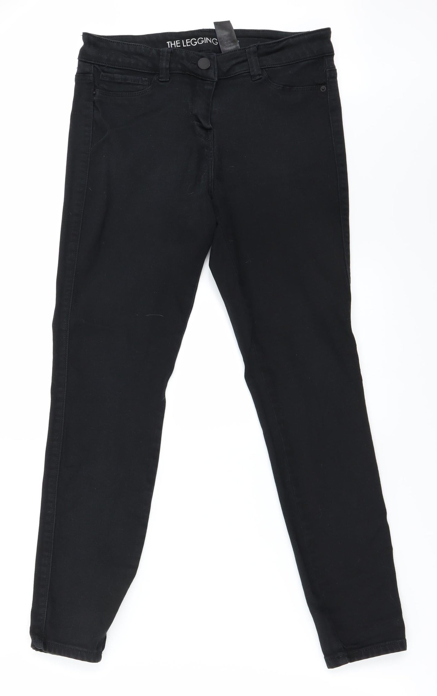 Womens UK Size 12 Preworn Regular Fit Skinny Black Jeans