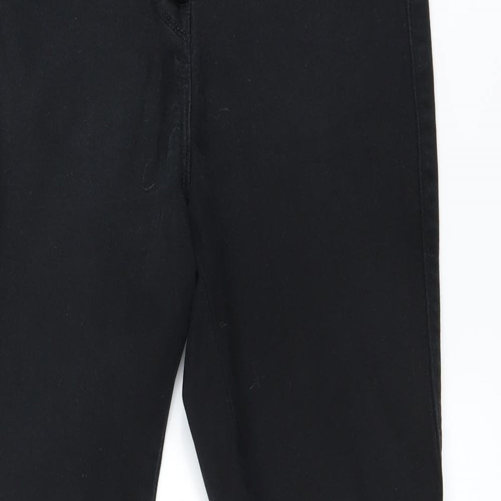 Womens UK Size 12 Preworn Regular Fit Skinny Black Jeans