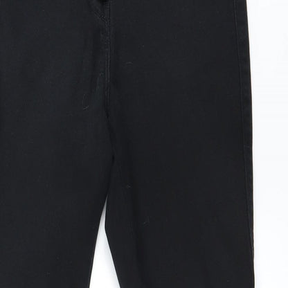 Womens UK Size 12 Preworn Regular Fit Skinny Black Jeans