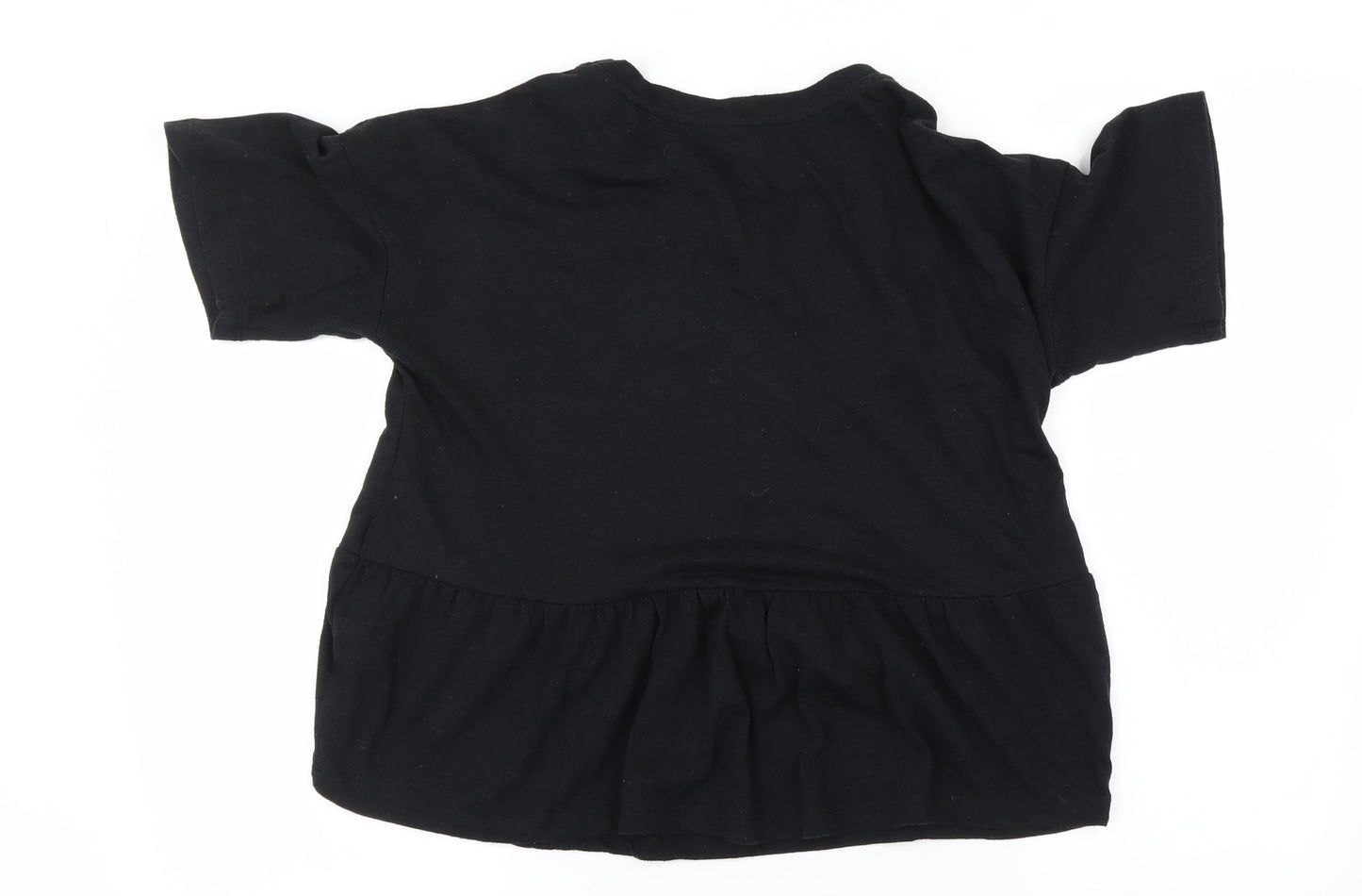 Womens UK Size 10 Atmosphere Black Basic T-Shirt