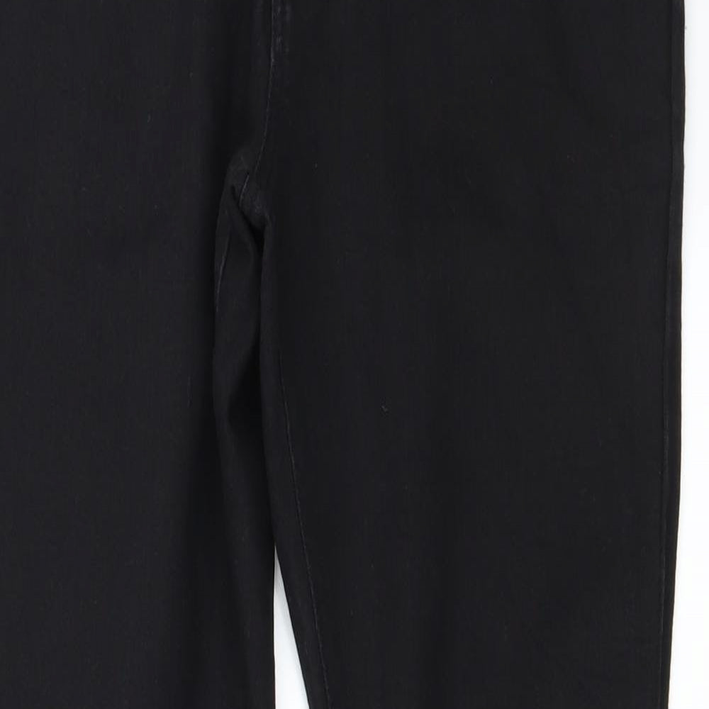 Womens UK Size 12 Preworn Regular Fit Skinny Black Jeans
